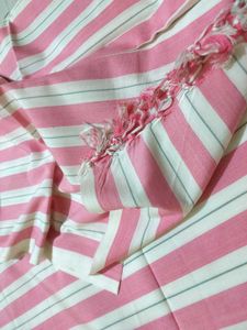 Striped Bhagalpuri Chadar Topsheet Bed Sheet