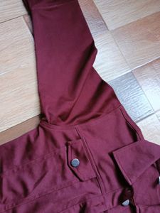 Denim &amp; Maroon Jacket Set combo✨