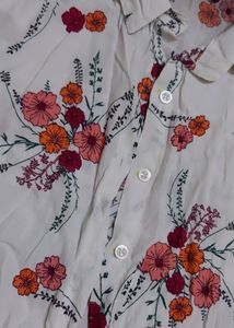 Georgette Floral Crop Shirt (IN CASH)