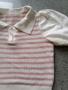 Korean Cute Pink Crop Top