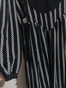 Striped Black and White Dress