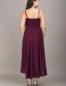 Burgundy Spaghetti Strap Maxi Dress