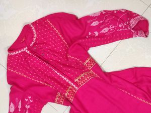W Elegant Pink anarkali kurta