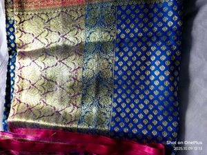Elegant Blue &amp; pink Benarasi Saree