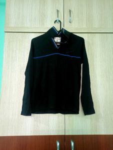 Black Long Sleeve Shirt - Blue Trim