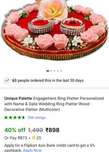 Beautiful Engagement Ring Platter