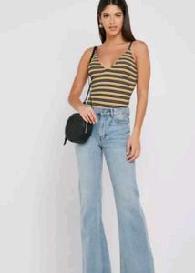 Topshop Sleeveless Bodysuit In Metallic Strap