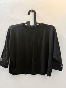 Black Graphic Print Tee(XS)