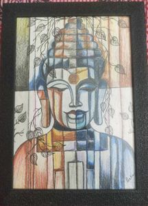 Framed Buddha Sketch