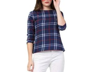 Floral &amp; Plaid 3/4 Sleeve Tops