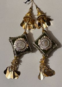 Mehendi Green latkan/ Tassels For Lehenga Blouses