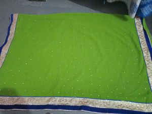 Beautiful Mehindi Colour Sare