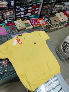 Yellow V-Neck T-Shirt
