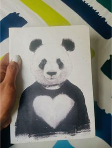 Panda Heart Diary Notebook