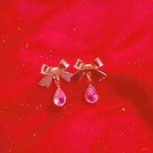 Bow Drop Earrings quantity one piece