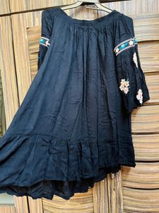 Oversized Short Black Dress