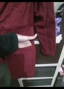 🥵 warm for winter maroon Blazer - Stylish &amp; Comfo