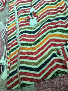 Striped Chevron Kurti Set☺️