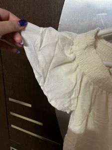 Off-Shoulder Cream Top