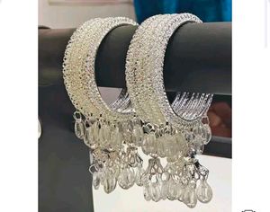 Silver Plated Stylish Kodi Bangles with Kalira