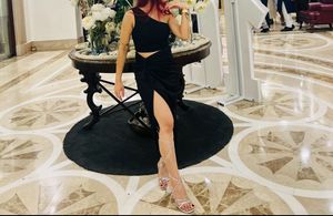 Black Slit Skirt
