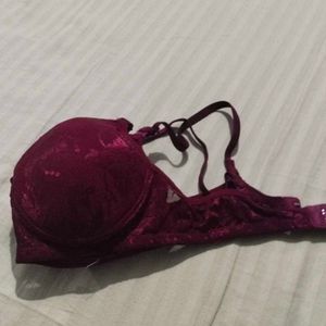 Burgundy Lace Bra