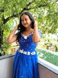 Royal Blue Tulle Party Dress