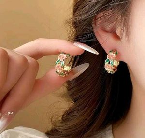Floral Hoop Earrings