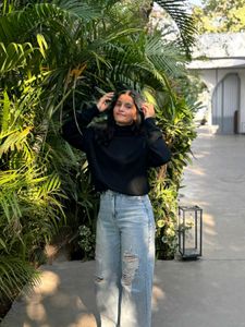 Black asos turtleneck pullover