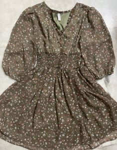 Korean Floral Dress with Roses
