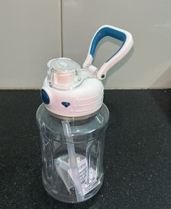 Reusable Water Bottle with Straw- New