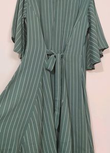 Women Midi Dress For Party Wear ( Olive Green 💚)