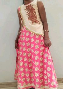 Ethnic Gown With White Jacket