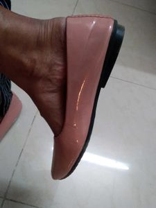 Pale Pink Pointed Flats - Size 7