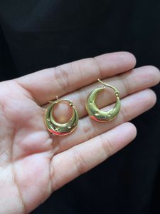 Gold Star Hoop Earrings