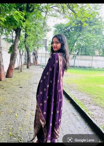 Elegant Purple suit pain with dupatta