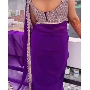 New Saree Purple
