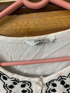 White Embroidered Top