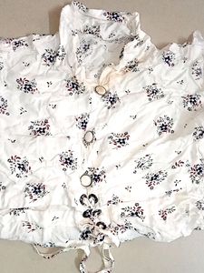 Cinched Waist Crop Top For Girls