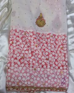 White Party Wear Saree