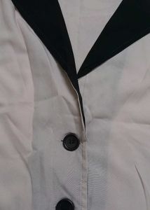 Chic Pink Blazer with Black Trim