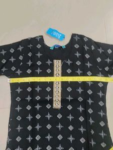 Elegant Black Printed Kurta