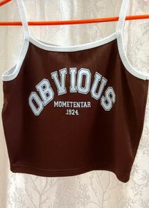 Brown Crop Top
