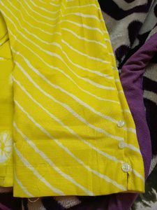Yellow Printed Kurta Set