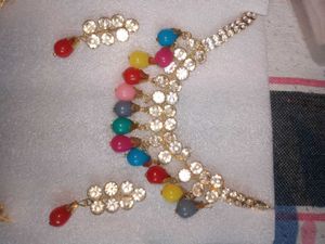 Colorful Crystal Necklace & Earring Set