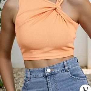 Cute Orange Crop Top