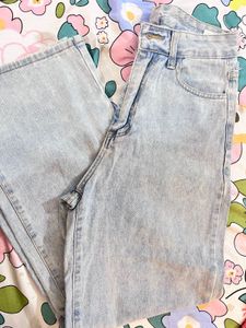 Straight Leg Denim Jeans