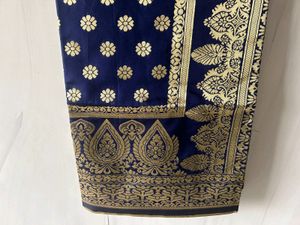 Banarasi Cotton Blue Saree