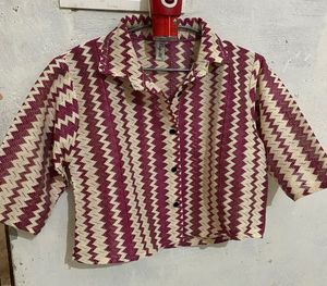 Patterned Crop Top