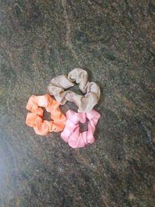 Silk Scrunchie Set 3 pair of se